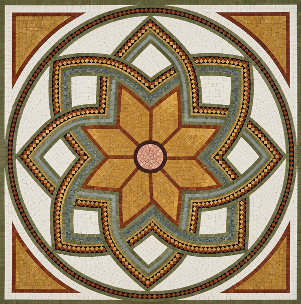 Geometric Mosaic - Flower Mosaic Artwork