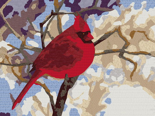 Cardinal Bird Mosaic - Mosaic Wall Mural