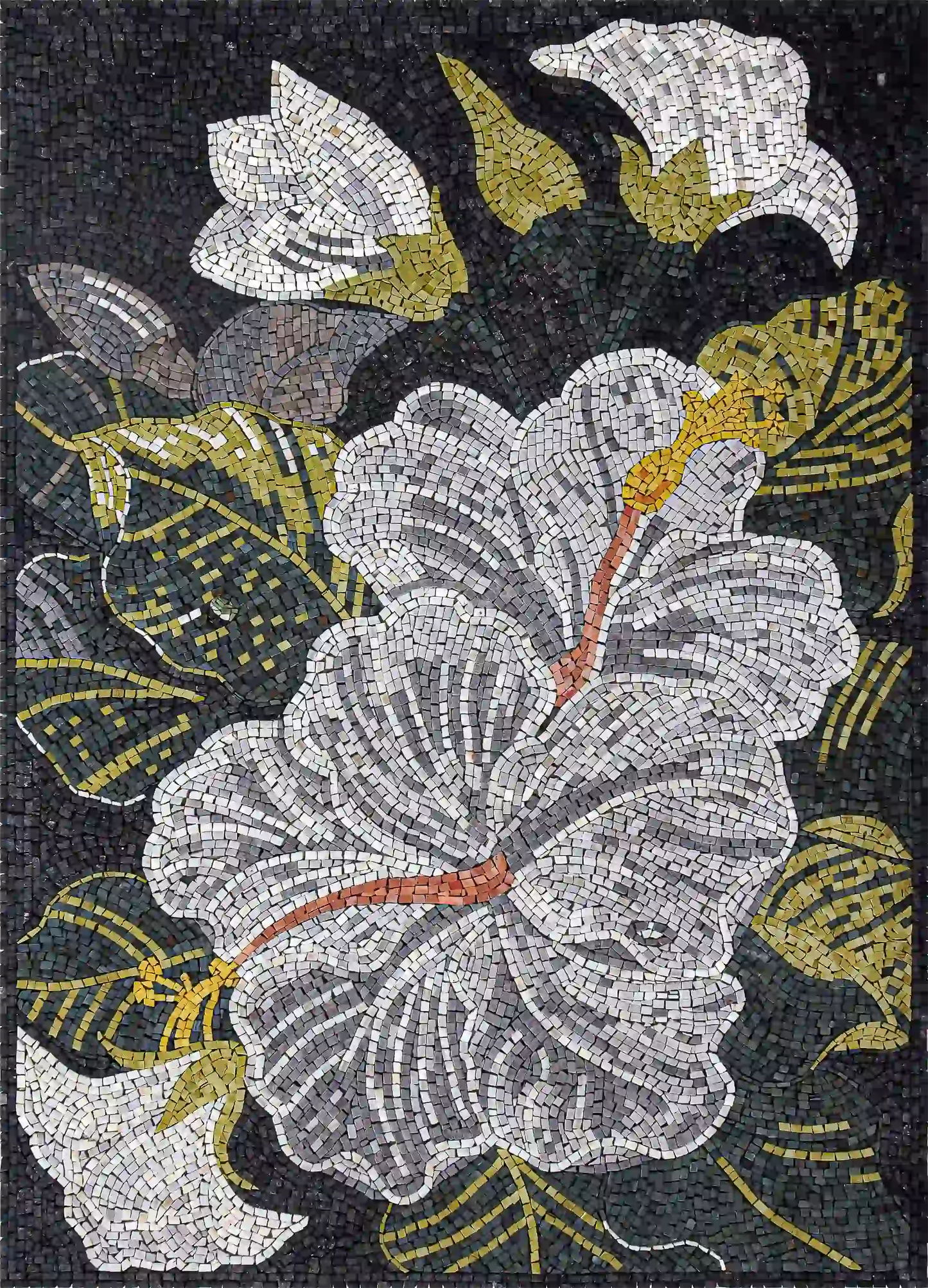 Modern Elegance: Contemporary Floral Mosaic Artwork