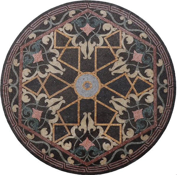 Ornament Reddish Mosaic Art Geometric