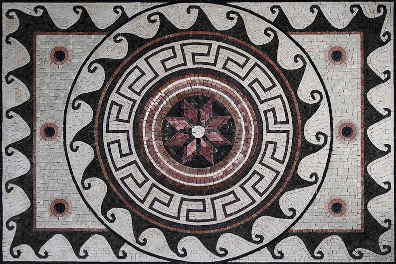 Diamond Geometric Mosaic Rug: Sophisticated and Chic | Geometric Mosaics | iMosaicArt