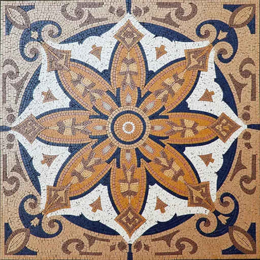 Fine Abstract Tessellation Grid Premium Tile Art Stone Mosaic Art