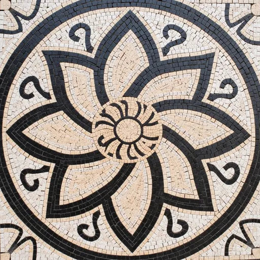Exclusive Abstract Tessellation Grid Premium Tile Art Stone Mosaic Art