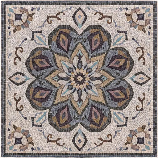 Fine Roman Labyrinth Design Premium Tile Art Stone Mosaic Art