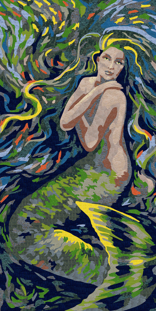 Naked Mermaid Design - Art Mosaic