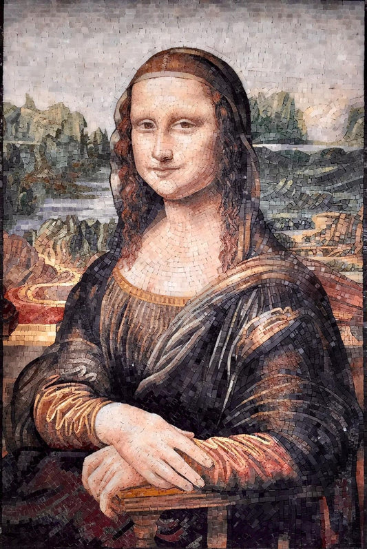 Mosaic Portrait - Mona Lisa By Leonardo da Vinci - Mosaic Reproduction
