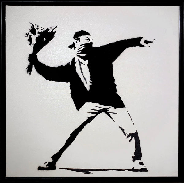 Flower by Banksy Mosaic: A Bold Fusion of Street Art and Mosaic Craft