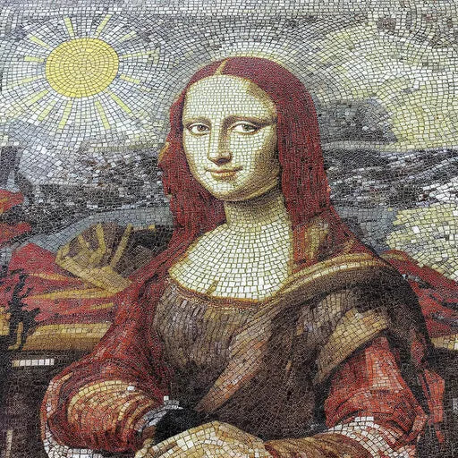 Mona Lisa Mosaic Reproduction - Renaissance Masterpiece