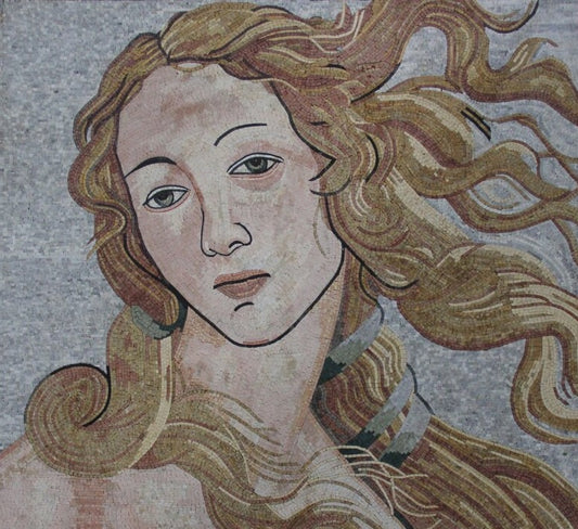 The Birth Of Venus Mosaic By Botticelli - Roman Mosaic Reproduction
