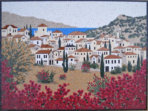 Mountain Vista Landscape Mosaic: Majestic Views of Nature