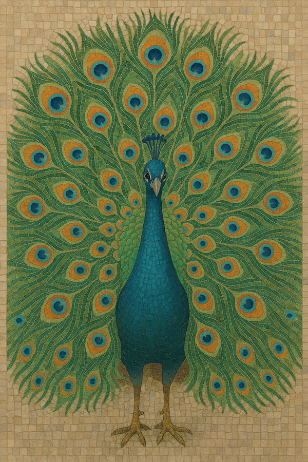 Peacock Mosaic: A Vibrant Display of Elegance