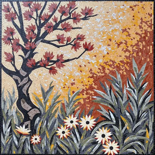 Mastercrafted Rose Bouquet Floral Stone Mosaic Art