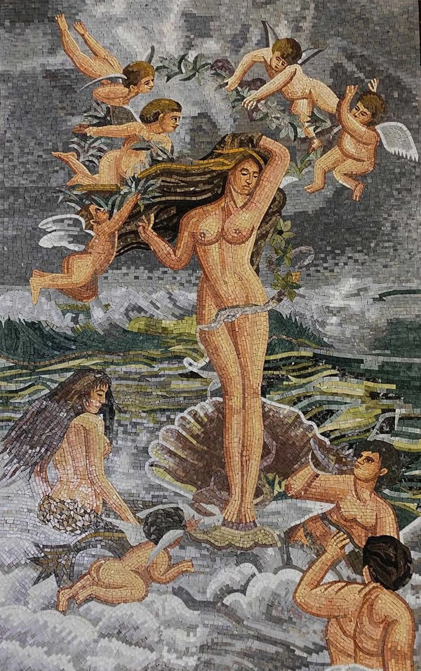 Mosaic Reproduction of Bouguereau's Birth of Venus