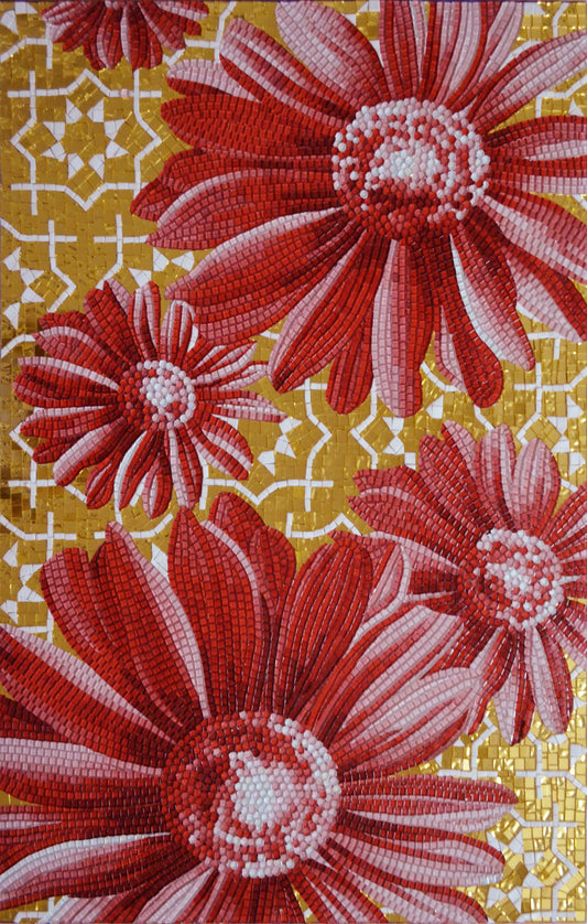 Vibrant Floral Mosaic Tiles: Creative Home Design | Flower Mosaics | iMosaicArt