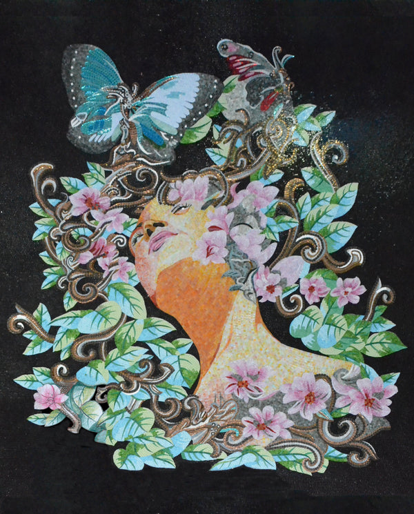 Unique Abstract Mosaic Portrait For Women
