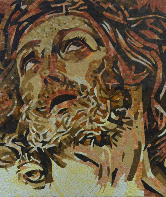 Sacred Portrait: Jesus Glass Mosaic Art | Religious Mosaics | iMosaicArt