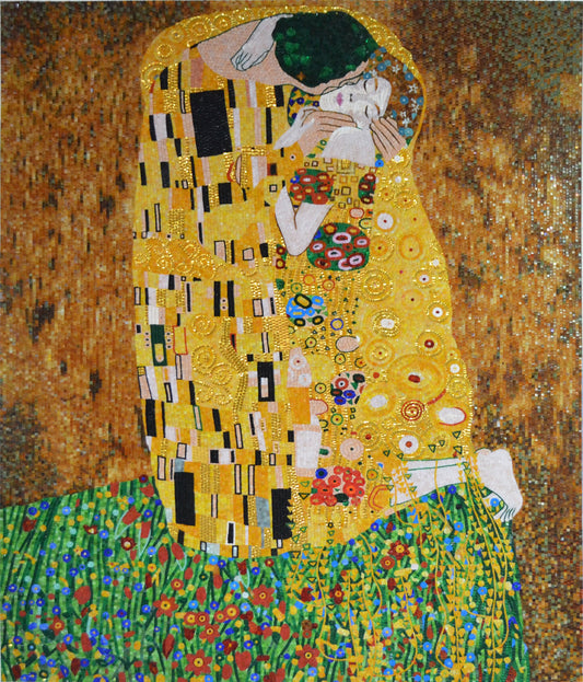 The Kiss Mosaic By Gustav Klimt | Mosaic Potraits | iMosaicArt