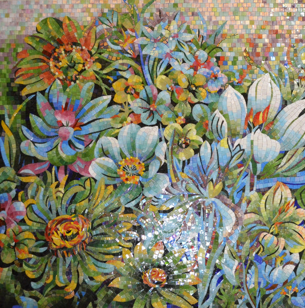 Blossoming Glass Mosaic Portraits: Visual Delight