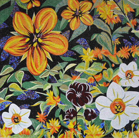 Glass Mosaic Flowers for Home Decor: Vibrant Accents | Flower Mosaics | iMosaicArt
