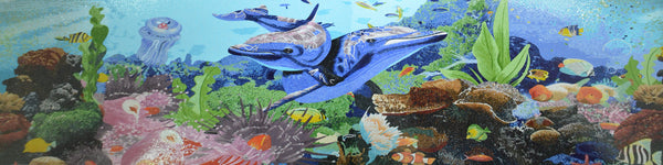 Nautical Harmony Mosaic: A Dive into Marine Life