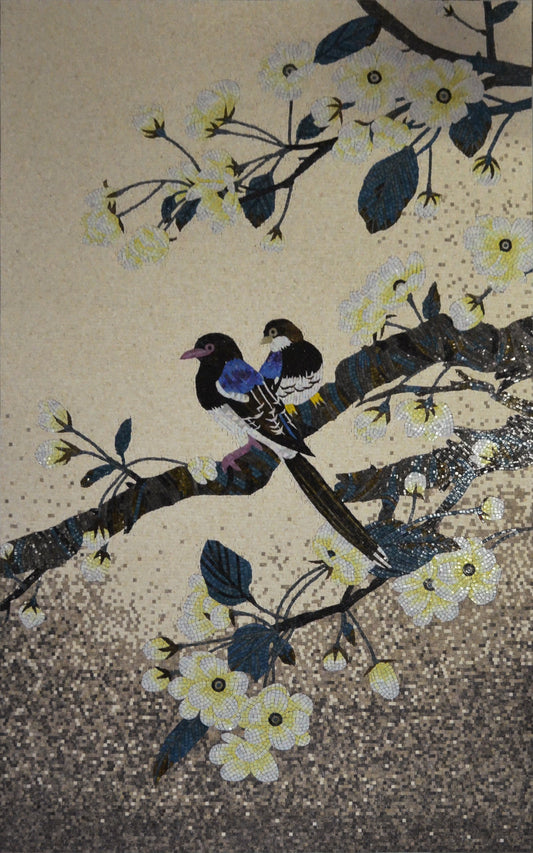 Bird-themed Mosaic: Harmony in Flight | Bird Mosaics | iMosaicArt