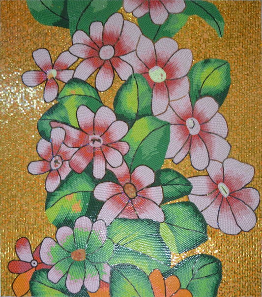 Colorful Glass Mosaic Blooms: Vibrant Home Accents | Flower Mosaics | iMosaicArt