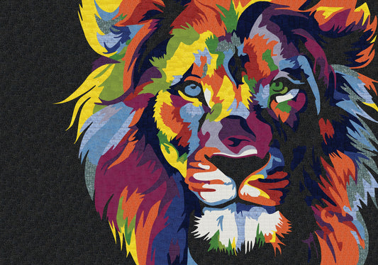 Colorful Lion Mosaic - A Stunning Work of Mosaic Art | Animals Mosaics | iMosaicArt