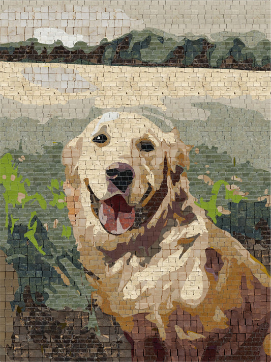 Modern Mosaic Dog - Animal Mosaic Art | Animals Mosaics | iMosaicArt