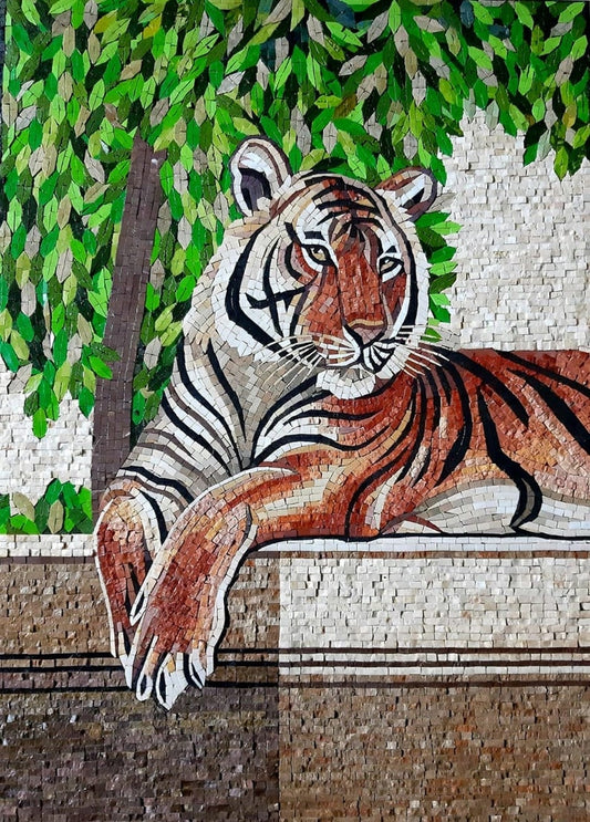 Captivating Tiger Mosaics: Unleash the Power of the Jungle in Your Home | Animal Mosaics | iMosaicArt