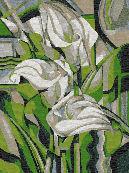 Abstract Floral Mosaic Art - Cubist Lilies by Catherine Abel | Flowers Mosaics | iMosaicArt