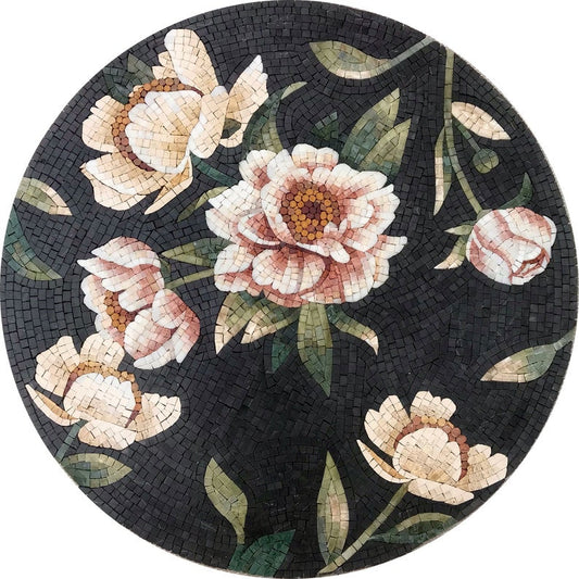 Flower Mosaic Art - Mosaic Flooring