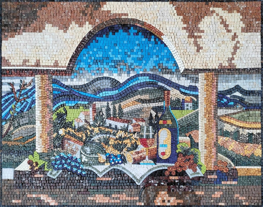 Mosaic Tile Backsplash - Tuscan Murals | Food Mosaics  | iMosaicArt