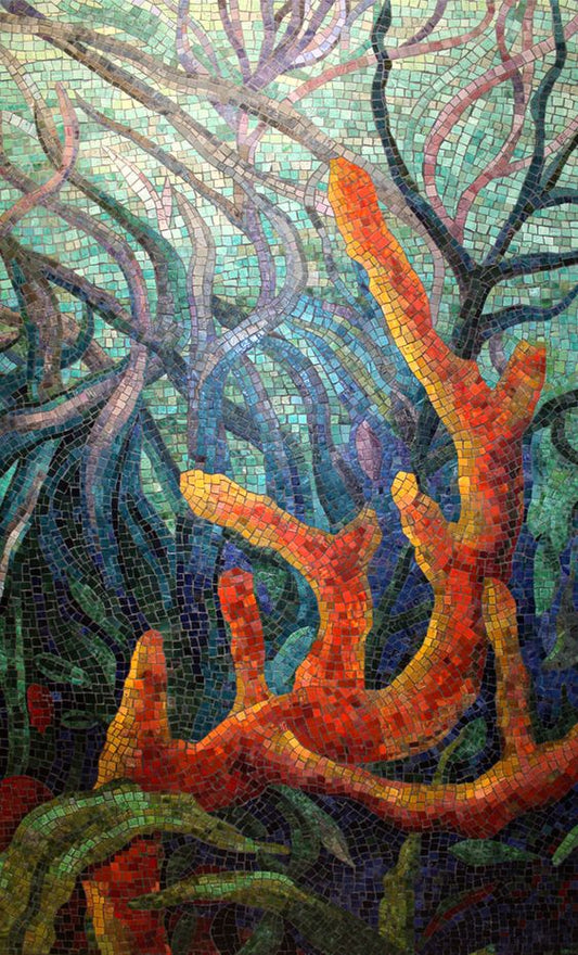 Wall Art Glass Mosaic - Sea Life Wall Art | Glass Mosaic Tile | iMosaicArt
