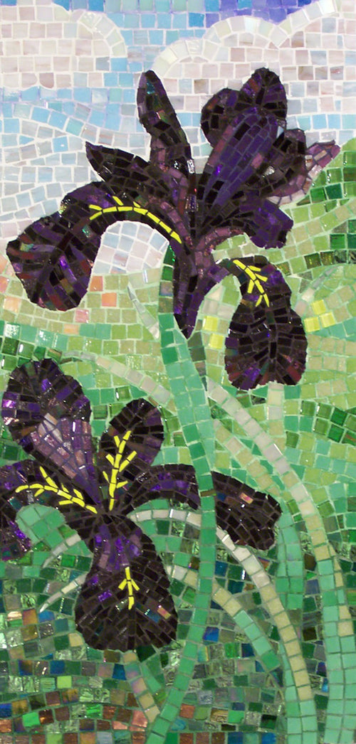 Glass Tile Art - Flower Wall Art Mosaic