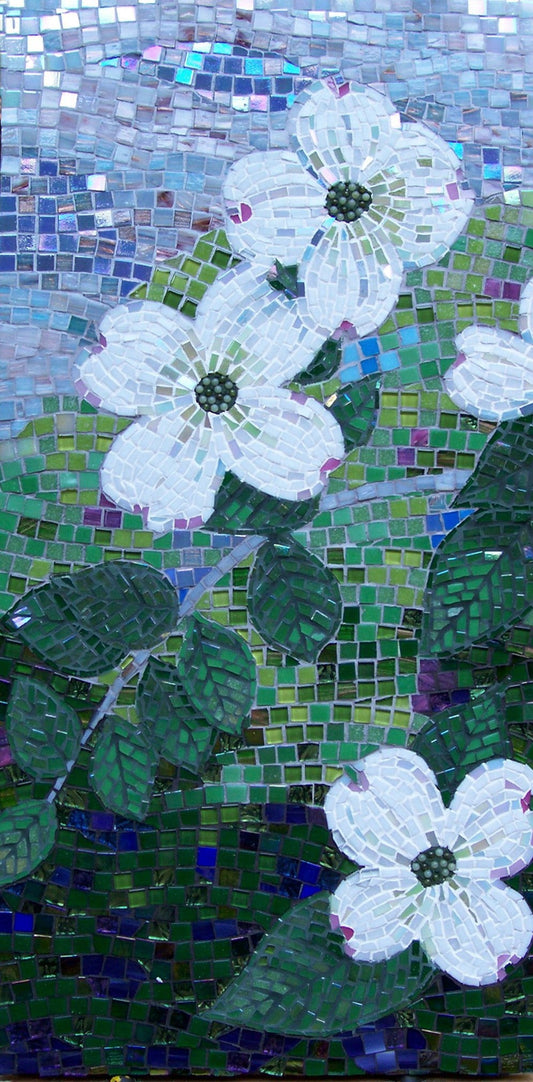 Floral Mosaic Tile Art - Glass Mosaic | Glass Mosaic Tile | iMosaicArt
