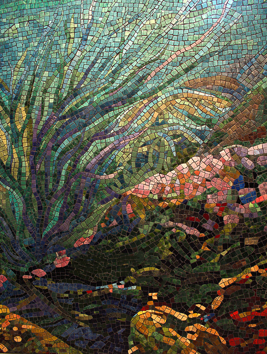 Wall Art Glass Mosaic - Ocean Mosaic Scene | Glass Mosaic Tile | iMosaicArt