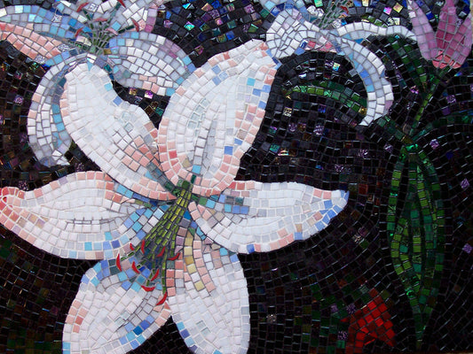 Flower Mosaic Art - Glass Mosaic | Glass Mosaic Tile | iMosaicArt