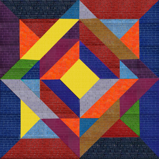 Colorful Handcut Geometric Artistic Mosaic Design  | Geometric Mosaics | iMosaicArt