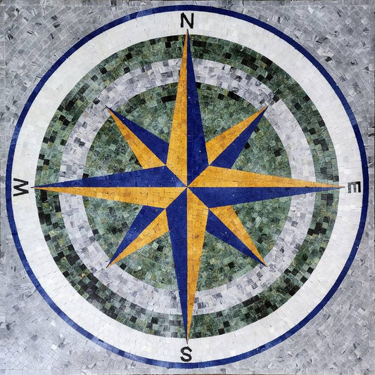 Unique Compass Mosaic Home Decor | Geometric Mosaics | iMosaicArt