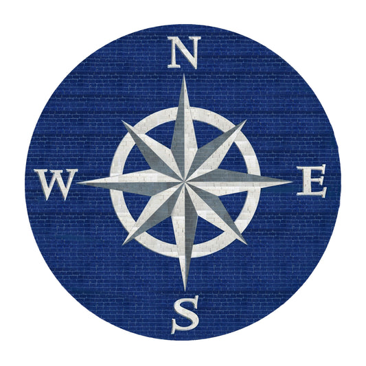 Nautical Compass Mosaic Wall Art | Geometric Mosaics | iMosaicArt