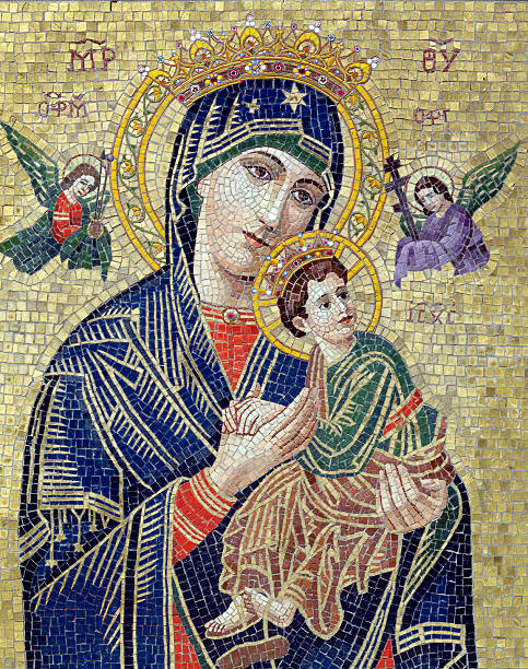 Our Lady of Perpetual Help: Virgin Mary - Religious Mosaic Art
