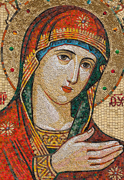 Mosaic Icon Of Virgin Mary - Religious Mosaics For Sale