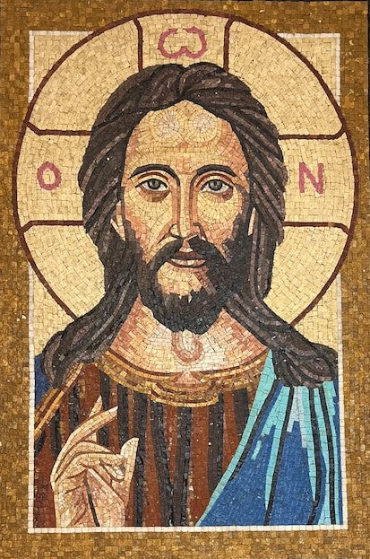 Jesus Mosaic Portrait - Religious Mosaic Art
