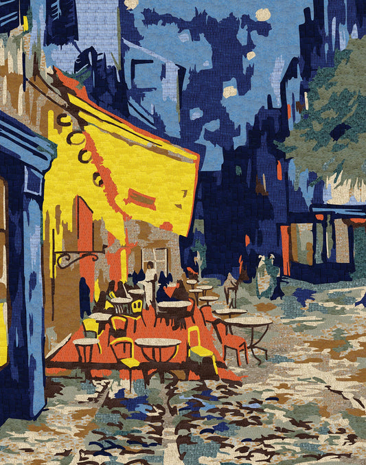 Cafe Terrace At Night - Van Gogh Reproduction Mosaic For Sale | Landmark Mosaics | iMosaicArt
