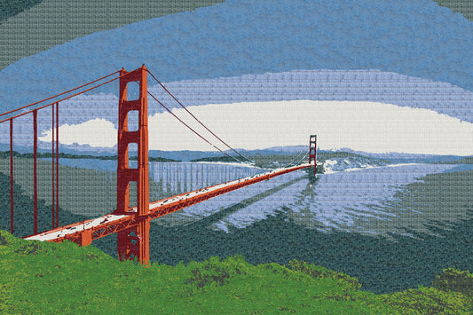 Golden Gate Bridge Mosaic - Landmark Mosaic Art | Landmark Mosaics | iMosaicArt