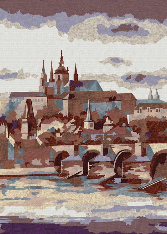 Prague Castle Mosaic By Michael Egorkin - Mosaics Art | Landmark Mosaics | iMosaicArt