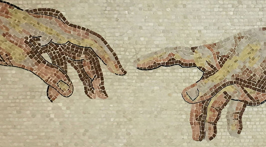 Roman Mosaic Art - Creation Of Adam  | Roman Mosaics | iMosaicArt