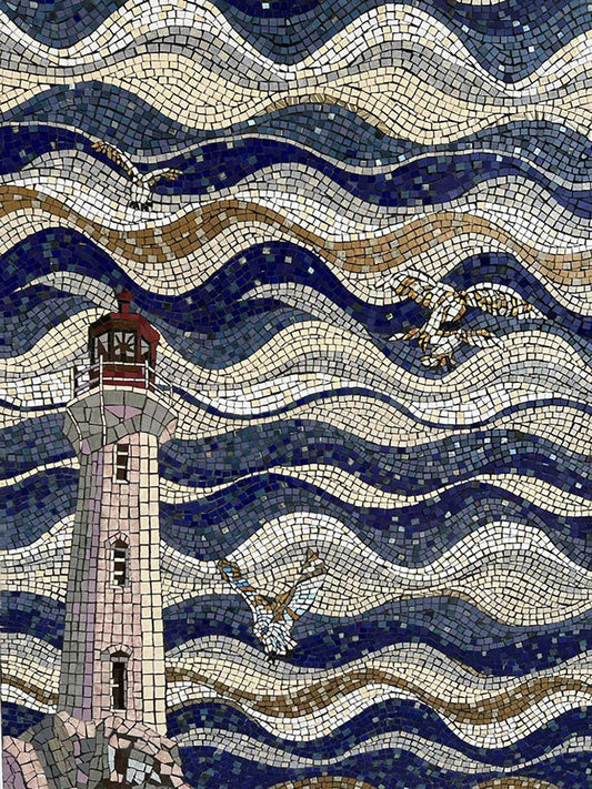 Lighthouse Mosaic - Handcrafted Mosaics | Nautical Mosaics | iMosaicArt