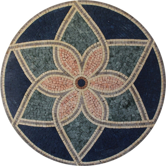 Flower Medallion Wall Decor Mosaic