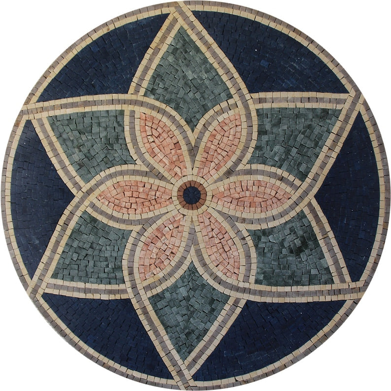 Flower Medallion Wall Decor Mosaic